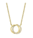 SHY CREATION Kate - Diamond Love Knot Circle Necklace