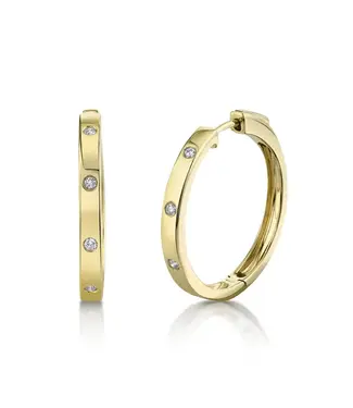 SHY CREATION Kate - Diamond Hoop Earrings