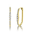 SHY CREATION Kate - Diamond Oval Hoop Earrings