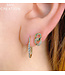 SHY CREATION Kate - Diamond Oval Hoop Earrings