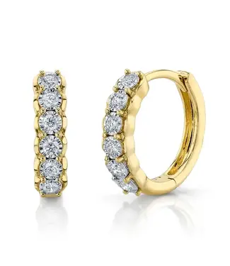 SHY CREATION Stella - Diamond Huggie Earrings
