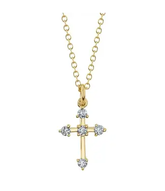 SHY CREATION Kate - Diamond Cross Necklace
