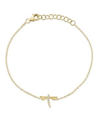 SHY CREATION Kate - Diamond Dragonfly Matte Bracelet