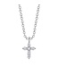 SHY CREATION Gia - Diamond Cross Necklace - White Gold