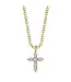 SHY CREATION Gia - Diamond Cross Necklace - Yellow Gold