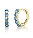 SHY CREATION Kate - Swiss Blue Topaz Huggie Earrings