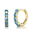 SHY CREATION Kate - Swiss Blue Topaz Huggie Earrings