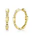 SHY CREATION Diamond Bezel Hoop Earrings