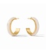 JULIE VOS Medium Carnaby Hoop - Alabaster