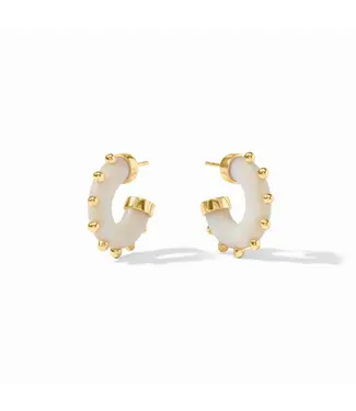 JULIE VOS Small Colette Hoops - Alabaster