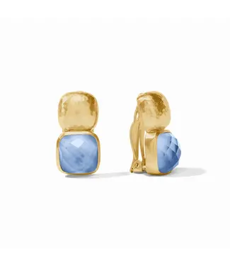 JULIE VOS Catalina Clips - Iridescent Chalcedony Blue