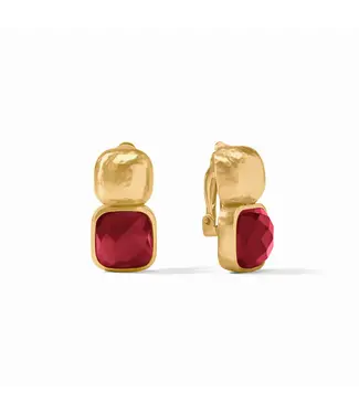 JULIE VOS Catalina Clip - Iridescent Ruby Red