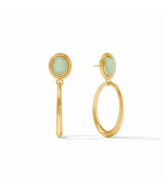 JULIE VOS Portofino Statement Earrings - Aqua Jade