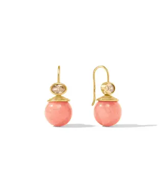 JULIE VOS Portofino Demi Earrings - Melon Jade