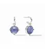 JULIE VOS Silver Honeybee Hoop & Charm Earrings - Iridescent Tanzanite Blue