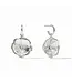 JULIE VOS Silver Bloom Hoop & Charm Earrings