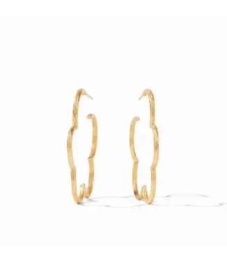 JULIE VOS Medium Gardenia Textured Hoops