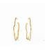 JULIE VOS Medium Gardenia Textured Hoops