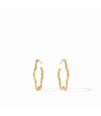 JULIE VOS Small Gardenia Textured Hoops