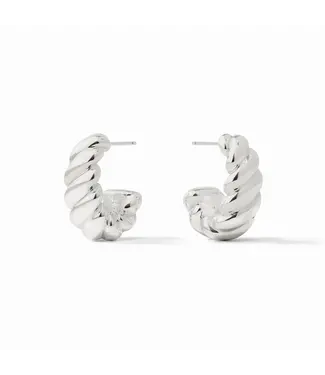 JULIE VOS Medium Ravello Statement Hoops - Silver