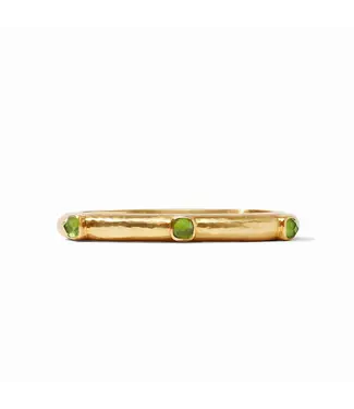 JULIE VOS Catalina Hinge Bangle - Iridescent Palmetto Green