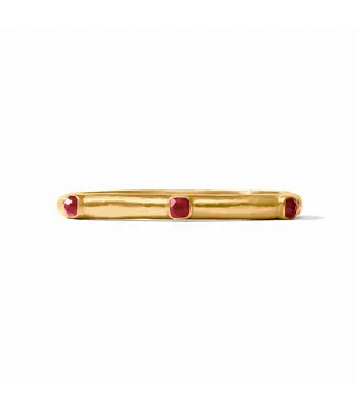 JULIE VOS Catalina Hinge Bangle - Iridescent Ruby Red