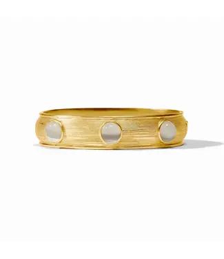 JULIE VOS Cobblestone Stone Hinge Bangle - Ivory