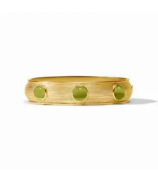 JULIE VOS Cobblestone Stone Hinge Bangle - Green