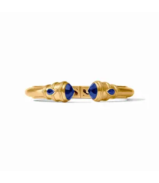 JULIE VOS Gold Cannes Demi Cuff - Iridescent Sapphire Blue