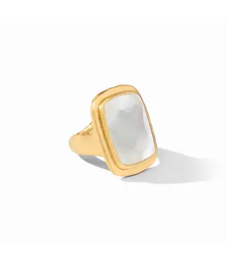 JULIE VOS Sahara Stone Ring - Iridescent Clear Crystal