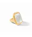 JULIE VOS Sahara Stone Ring - Iridescent Clear Crystal