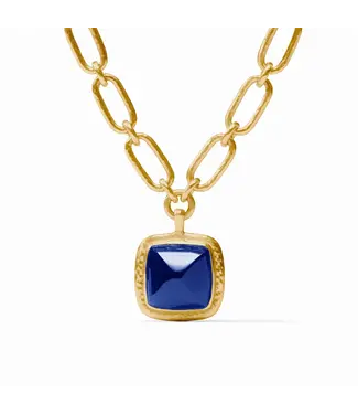 JULIE VOS Sahara Statement Necklace - Iridescent Sapphire Blue
