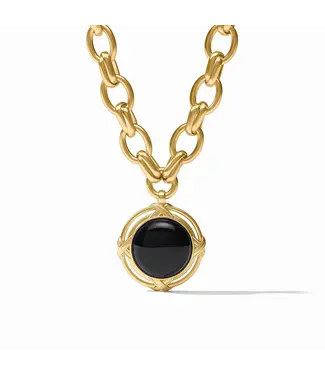 JULIE VOS Essex Statement Necklace - Obsidian Black