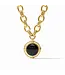 JULIE VOS Essex Statement Necklace - Obsidian Black