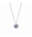 JULIE VOS Silver Honeybee Solitaire Necklace - Iridescent Tanzanite Blue