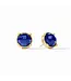 JULIE VOS Gold Honey Studs - Iridescent Sapphire Blue