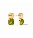 JULIE VOS Gold Catalina Earrings - Iridescent Palmetto Green
