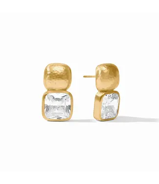 JULIE VOS Gold Catalina Earrings - Cubic Zirconia