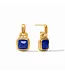 JULIE VOS Sahara Hoop & Charm Earrings - Iridescent Sapphire Blue