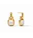 JULIE VOS Sahara Hoop & Charm Earrings - Iridescent Clear Crystal