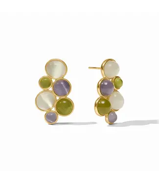 JULIE VOS Cobblestone Statement Earrings - Multi Stone