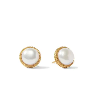 JULIE VOS Fleur-de-Lis Pearl Studs
