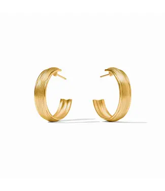 JULIE VOS Medium Gold Cobblestone Hoops