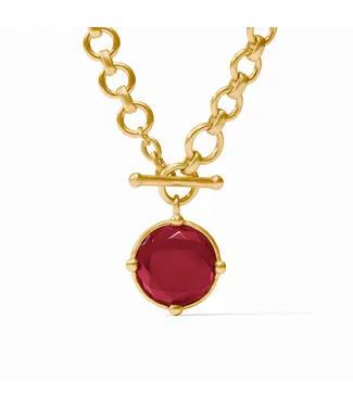 JULIE VOS Honeybee Demi Necklace - Iridescent Ruby Red