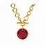 JULIE VOS Honeybee Demi Necklace - Iridescent Ruby Red