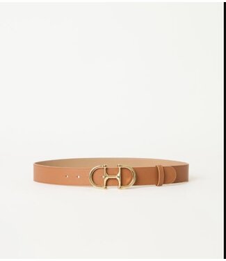 B-LOW THE BELT Lou Leather Belt - Cuoio Gold