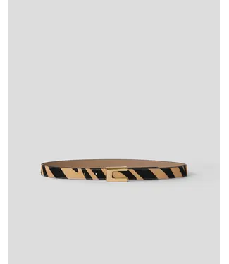 B-LOW THE BELT Nate Leather Belt - Black/Gold
