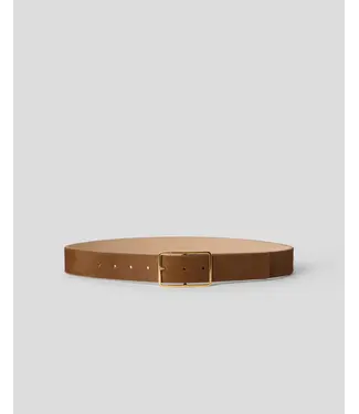 B-LOW THE BELT Milla Calf-Hair Leather Belt - Bronze Gold