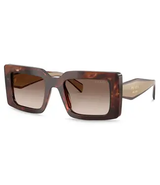 PRADA Havana Rectangular-Pillow Sunglasses