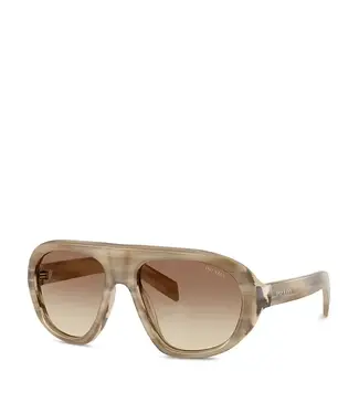 PRADA Light Beige Horn Sunglasses